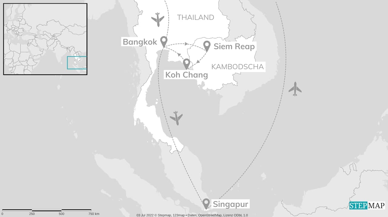 Abenteuer Asien: Thailand, Kambodscha & Singapur