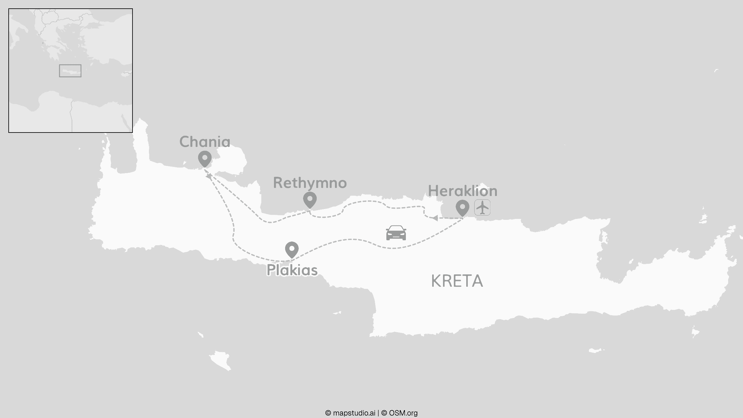 Kreta Roadtrip: Zwischen pinkem Beach & blauen Canyons