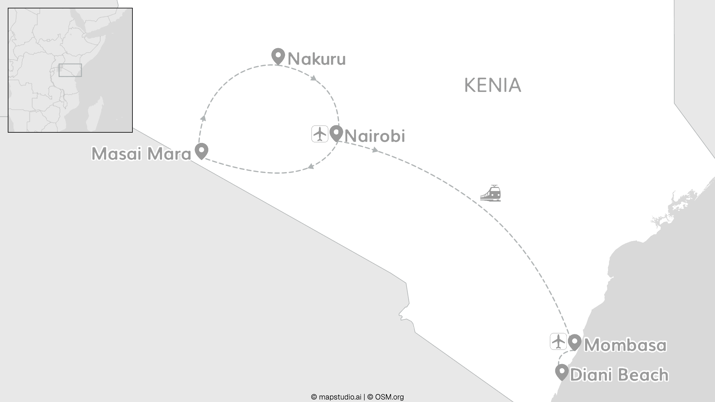 2 for 1 Kenia: Abenteuer zwischen Safari & Strand